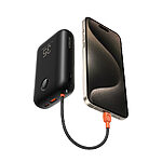 Power bank Veger K3 - 30,000mAh 35W PD με Digital Display και ενσωματωμένα καλώδια Non-MFI Lightning & USB-C Cable - λευκό - Εικόνα 3