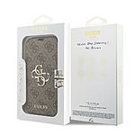 Θήκη Guess Book Folding Stand με χρυσό 4G metal logo iPhone 17 Pro καφέ - Εικόνα 5