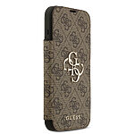 Θήκη Guess Book Folding Stand με χρυσό 4G metal logo iPhone 17 Pro Max καφέ - Εικόνα 2