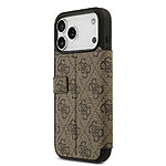 Θήκη Guess Book Folding Stand με χρυσό 4G metal logo iPhone 17 Pro Max καφέ - Εικόνα 3