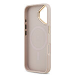 Θήκη Guess Magsafe classic 4G logo TPU και επικάλυψη δερματίνης για iPhone 17 ροζ - Εικόνα 3