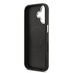 Θήκη Guess Magsafe με metal triangle logo TPU και επικάλυψη δερματίνης με ανάγλυφη επιφάνεια για iPhone 17 μαύρο - Εικόνα 3