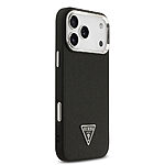 Θήκη Guess Magsafe με metal triangle logo TPU και επικάλυψη δερματίνης με ανάγλυφη επιφάνεια για iPhone 17 Pro max μαύρο - Εικόνα 2