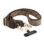 Θήκη Guess με διακριτικό χρυσό 4G metal logo με strass TPU και επικάλυψη δερματίνης μεταλλικά χρυσά κουμπιά και κομψό strap λαιμού για iPhone 17 καφέ - Εικόνα 4