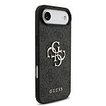 Θήκη Guess με χρυσό 4G metal logo TPU και επικάλυψη δερματίνης και κομψό strap χειρός με χάντρες για iPhone Air μαύρο - Εικόνα 2
