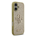 Θήκη Guess με χρυσό 4G metal logo TPU και επικάλυψη glitter για iPhone 17 χρυσό - Εικόνα 2
