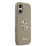Θήκη Guess σιλικόνης classic metal 4G logo και υπογραφή Guess για iPhone 17 καφέ - Εικόνα 2