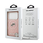 Θήκη Karl Lagerfeld Magsafe με IML Aquarelle Karl & Chouppette pins και glitter για iPhone 17 Pro Max ροζ - Εικόνα 4