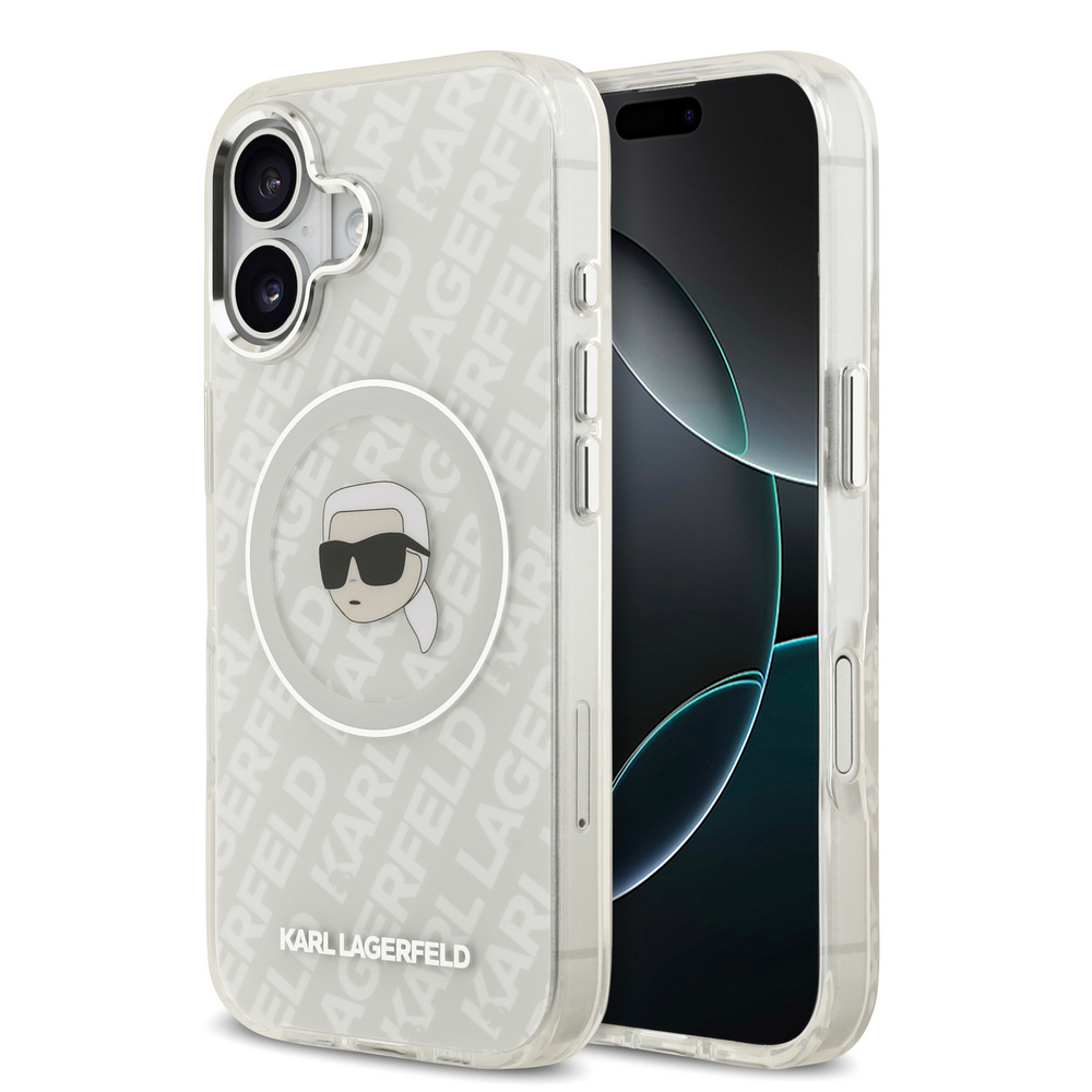 Θήκη Karl Lagerfeld Magsafe με IML Aquarelle Karl Lagerfeld logo για iPhone 17 γκρι Διάφανη θήκη με iconic Karl Lagerfeld logo και μοναδικό IML Aquarelle pattern - Συμβατή με Magsafe για εύκολη ασύρματη φόρτιση και premium στυλ