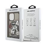 Θήκη Karl Lagerfeld Magsafe με liquid glitter & Choupette logο για iPhone 17 μαύρο - Εικόνα 4