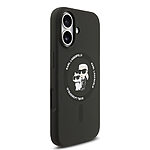 Θήκη Karl Lagerfeld σιλικόνης Magsafe με Karl & Chouppette logos για iPhone 17 μαύρο - Εικόνα 2