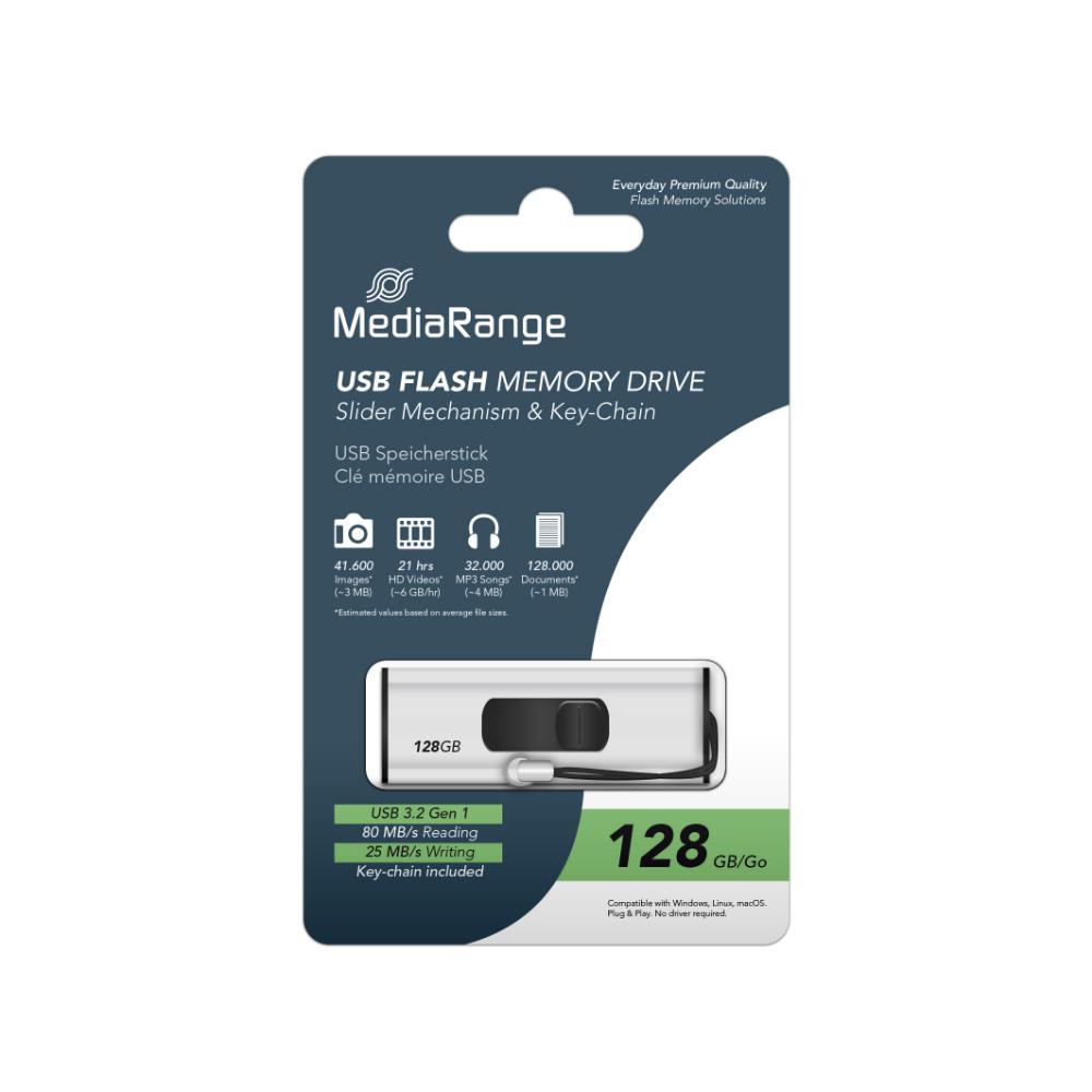 0075206_0 MediaRange USB 3.0 Flash Drive 128GB (MR918) - Image 1