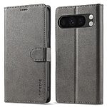 Θήκη Google Pixel 10 Pro XL 5G - LC.IMEEKE - Flip Πορτοφόλι από Συνθετικό Δέρμα (PU) με TPU - Γκρι - Wallet/Stand