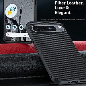 Θήκη Google Pixel 10 Pro XL 5G - OEM - Πλάτη από Συνθετικό Δέρμα (PU) με PC - Μαύρο - Εικόνα 2