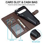 Θήκη Google Pixel 10 Pro XL 5G - LC.IMEEKE - Flip Πορτοφόλι από Συνθετικό Δέρμα (PU) με TPU - Καφέ - Wallet/Stand - Εικόνα 8