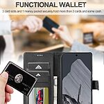 Θήκη Google Pixel 10 Pro XL 5G - LC.IMEEKE - Flip Πορτοφόλι από Συνθετικό Δέρμα (PU) με TPU - Μαύρο - Wallet/Stand - Εικόνα 9