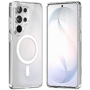Διάφανη θήκη με ενσωματωμένο MagSafe ring για ασύρματη φόρτιση - Κρυστάλλινη διαύγεια που αναδεικνύει το design του Samsung Galaxy S26 Ultra 5G με ενισχυμένη προστασία στις γωνίες