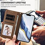 Θήκη Motorola Edge (2025) 5G / 60 5G / 60 Fusion 5G - OEM - Flip Πορτοφόλι από Συνθετικό Δέρμα (PU) με TPU - Καφέ - Wallet/Stand/Λουράκι - Εικόνα 2