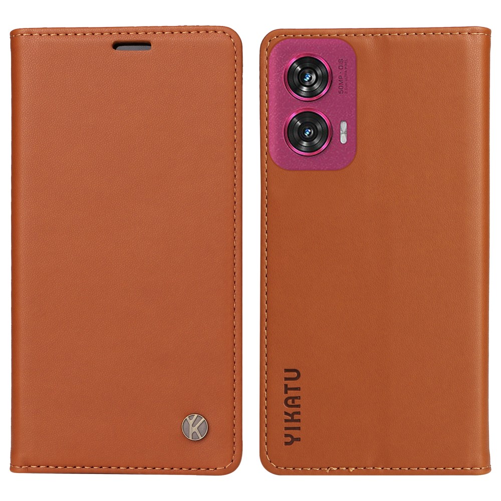 Θήκη Motorola Edge 50 Fusion 5G - YIKATU YK-001 - Flip Πορτοφόλι από Συνθετικό Δέρμα (PU) με TPU - Καφέ - Wallet/Stand Θήκη Motorola Edge 50 Fusion 5G - YIKATU YK-001 - Flip Πορτοφόλι από Συνθετικό Δέρμα (PU) με TPU - Καφέ - Wallet/Stand