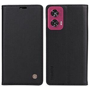 Θήκη Motorola Edge 50 Fusion 5G - YIKATU YK-001 - Flip Πορτοφόλι από Συνθετικό Δέρμα (PU) με TPU - Μαύρο - Wallet/Stand