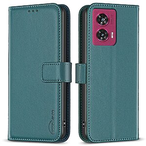 Θήκη Motorola Edge 50 Fusion 5G - BINFEN COLOR BF17 - Flip Πορτοφόλι από Συνθετικό Δέρμα (PU) με TPU - Πράσινο - Wallet/Stand