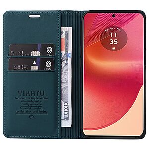 ΘΗΚΕΣ ΚΙΝΗΤΩΝ ΑΞΕΣΟΥΑΡ NOKIA MICROSOFT LUMIA 535 52 Θήκη Motorola Edge 50 Fusion 5G - YIKATU YK-001 - Flip Πορτοφόλι από Συνθετικό Δέρμα (PU) με TPU - Πράσινο - Wallet/Stand - Εικόνα 2