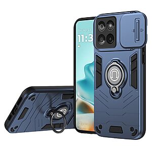 Θήκη Motorola Edge 60 Fusion 5G - OEM - Σκληρή Πλάτη PC+TPU - Μπλε - Stand