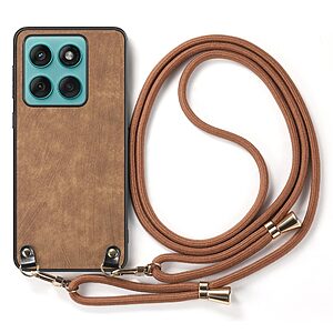 Θήκη Motorola Edge 60 Fusion 5G - OEM - Πλάτη από Συνθετικό Δέρμα (PU) με TPU - Καφέ - Λουράκι - Εικόνα 2