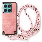 Θήκη Motorola Edge 60 Fusion 5G - OEM - Πλάτη από Συνθετικό Δέρμα (PU) με TPU - Ροζ - Λουράκι - Εικόνα 2