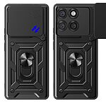 Θήκη Motorola Edge 60 Pro 5G - OEM - Σκληρή Πλάτη PC+TPU - Μαύρο - Stand - Εικόνα 2