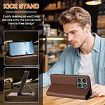 Θήκη Motorola Edge 60 Pro 5G - OEM - Flip Πορτοφόλι από Συνθετικό Δέρμα (PU) με TPU - Καφέ - RFID/Wallet/Stand - Εικόνα 5