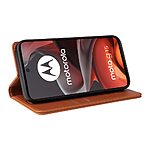 Θήκη Motorola Moto G15 4G - YIKATU - Flip Πορτοφόλι από Συνθετικό Δέρμα (PU) με TPU - Καφέ - Wallet/Stand - Εικόνα 6