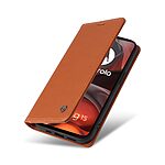 Θήκη Motorola Moto G15 4G - YIKATU - Flip Πορτοφόλι από Συνθετικό Δέρμα (PU) με TPU - Καφέ - Wallet/Stand - Εικόνα 7