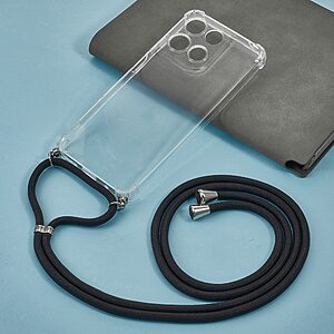 Θήκες Κινητών Αξεσουάρ Motorola Moto G15 12 Θήκη Motorola Moto G15 4G - OEM - Πλάτη TPU - Διάφανο - Λουράκι - Εικόνα 2