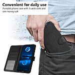 Θήκη Motorola Moto G85 5G - OEM - Flip Πορτοφόλι από Συνθετικό Δέρμα (PU) με TPU - Μαύρο - Wallet/Stand/Λουράκι - Εικόνα 10