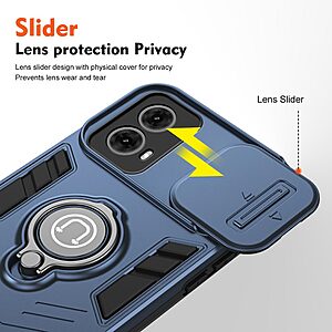 Θήκες Κινητών Αξεσουάρ Sony Xperia E4 22 Θήκη Motorola Moto G85 5G - OEM - Σκληρή Πλάτη PC+TPU - Μπλε - Stand - Εικόνα 2