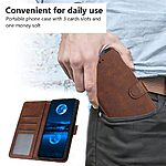 Θήκη Motorola Moto G85 5G - OEM - Flip Πορτοφόλι από Συνθετικό Δέρμα (PU) με TPU - Καφέ - Wallet/Stand/Λουράκι - Εικόνα 10