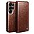 Θήκη Samsung Galaxy S26 Ultra 5G - QIALINO - Flip Πορτοφόλι από Αυθεντικό Δέρμα - Καφέ - Wallet/Stand