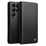 Θήκη Samsung Galaxy S26 Ultra 5G - QIALINO - Flip Πορτοφόλι από Αυθεντικό Δέρμα - Μαύρο - Wallet/Stand