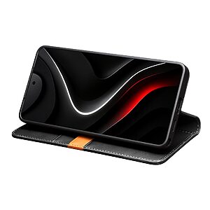 Θήκες Κινητών Αξεσουάρ Huawei P40 Pro Plus 30 Θήκη Samsung Galaxy S26 Ultra 5G - QIALINO - Flip Πορτοφόλι από Αυθεντικό Δέρμα - Μαύρο - Wallet/Stand - Εικόνα 2
