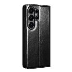 Θήκη Samsung Galaxy S26 Ultra 5G - QIALINO - Flip Πορτοφόλι από Αυθεντικό Δέρμα - Μαύρο - Wallet/Stand - Εικόνα 4