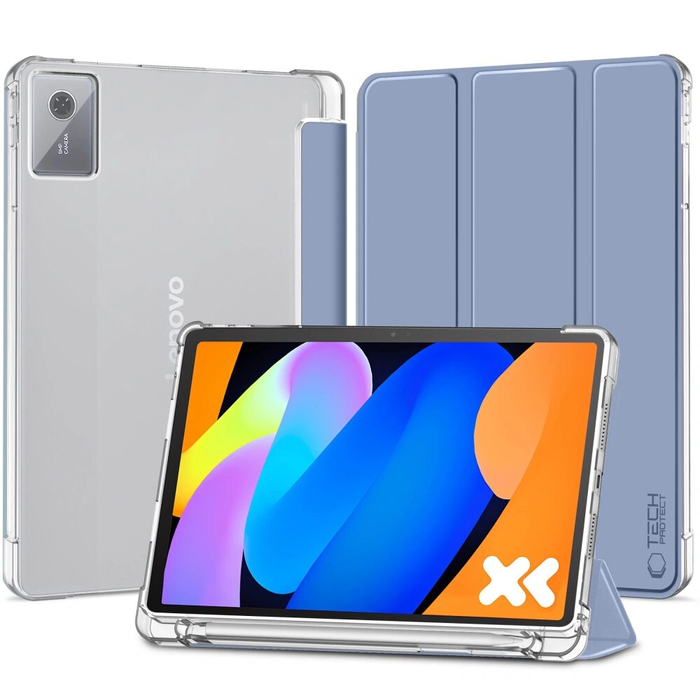 Θήκη Tech-Protect Hybrid Flip Cover με υποδοχή Pen διάφανη πλάτη για tablet Lenovo Idea Tab 11.0" TB-336 μπλε ανοικτό Κομψή θήκη flip cover σε απαλό μπλε με διάφανη προστατευτική πλάτη και ειδική υποδοχή για stylus pen - Ολοκληρωμένη προστασία με πρακτικό σχεδιασμό που συνδυάζει λειτουργικότητα και στυλ