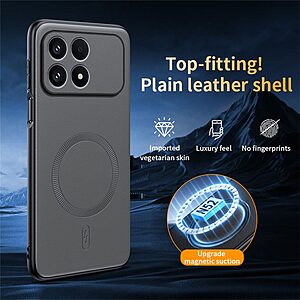 Θήκη Xiaomi Redmi K90 5G / Poco F8 Pro - OEM - Πλάτη από Συνθετικό Δέρμα (PU) με TPU - Γκρι - Εικόνα 2