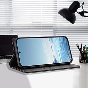 Θήκη Xiaomi Redmi K90 5G / Poco F8 Pro - OEM - Flip Πορτοφόλι από Συνθετικό Δέρμα (PU) με TPU - Μαύρο - RFID/Wallet/Stand - Εικόνα 2