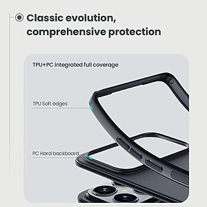 Θήκη Xiaomi Redmi K90 Pro Max 5G / Poco F8 Ultra - NILLKIN Frosted Shield Pro - Σκληρή Πλάτη PC+TPU - Μαύρο - Εικόνα 2