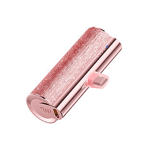SPINNERS 42 Mini Power Bank Lipstick 5000mAh VEGER W0573 - Ενσωματωμένη έξοδος USB-C , ροζ
