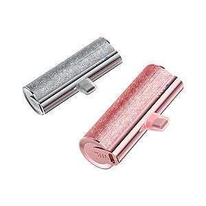 SPINNERS 43 Mini Power Bank Lipstick 5000mAh VEGER W0573 - Ενσωματωμένη έξοδος USB-C , ροζ