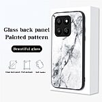 Σκληρή Πλάτη PC + Tempered Glass για Honor 400 Smart 5G / 400 Smart 4G / X7d 4G από OEM με μαρμάρινο σχέδιο σε Λευκό χρώμα.