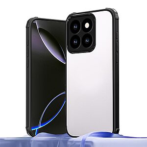 Σκληρή Πλάτη PC+TPU για το Honor 400 Smart σε Μαύρο χρώμα με ενισχυμένες γωνίες airbag και υβριδική κατασκευή TPU+Ακρυλικό για μέγιστη προστασία.