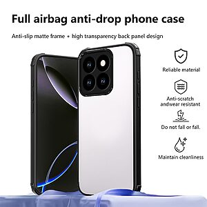 Σκληρή Πλάτη PC+TPU για το Honor 400 Smart σε Μαύρο χρώμα με ενισχυμένες γωνίες airbag και υβριδική κατασκευή TPU+Ακρυλικό για μέγιστη προστασία.